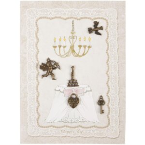 Carte avec pendentifs CANDLE LIGHT DINNER 13x18 cm