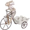 Clayre & Eef 6PR0312 Lapin 26x11x24 cm Beige Bicyclette Porte-œufs