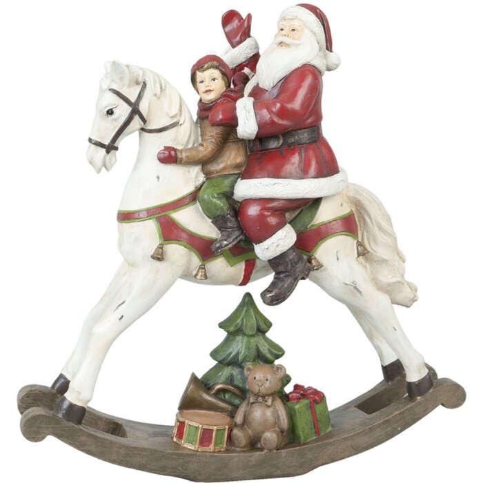 figurine de Noël cheval à bascule 29x10x30 cm