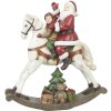 figurine de Noël cheval à bascule 29x10x30 cm