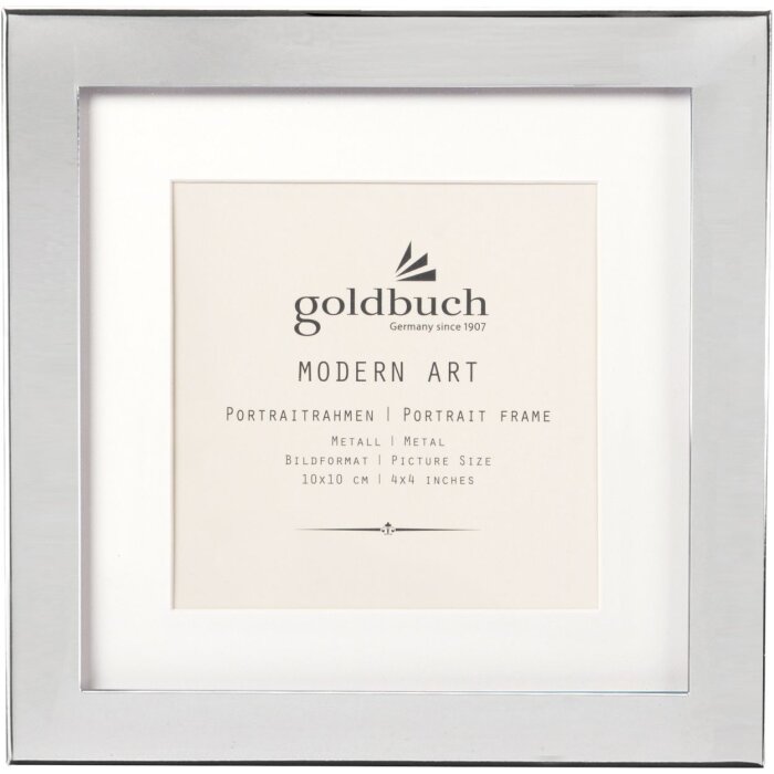 Goldbuch cadre portrait métal Modern Art 10x10 cm argent brillant