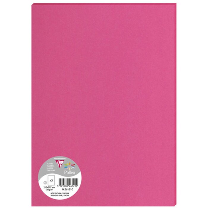 5 feuilles Pollen DIN A4 120 g - fuchsia