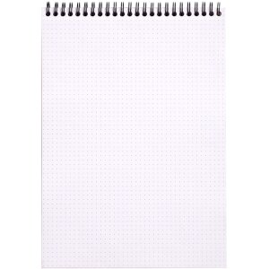 Bloc-notes A4 double spirale 80 feuilles, 80g, Dot Lineature