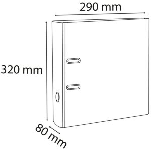 Classeur en PP avec 2 anneaux, dos 80mm, DIN A4 extra large orange