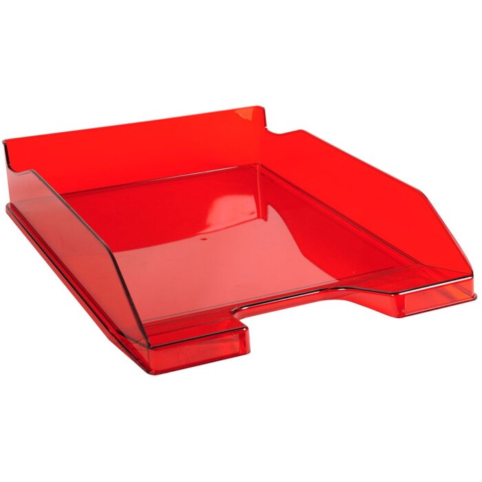 Corbeille à courrier Combo 2 Classic rouge transparent glossy