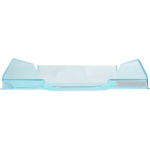 Corbeille à courrier Combo 2 Classic turquoise transparent glossy