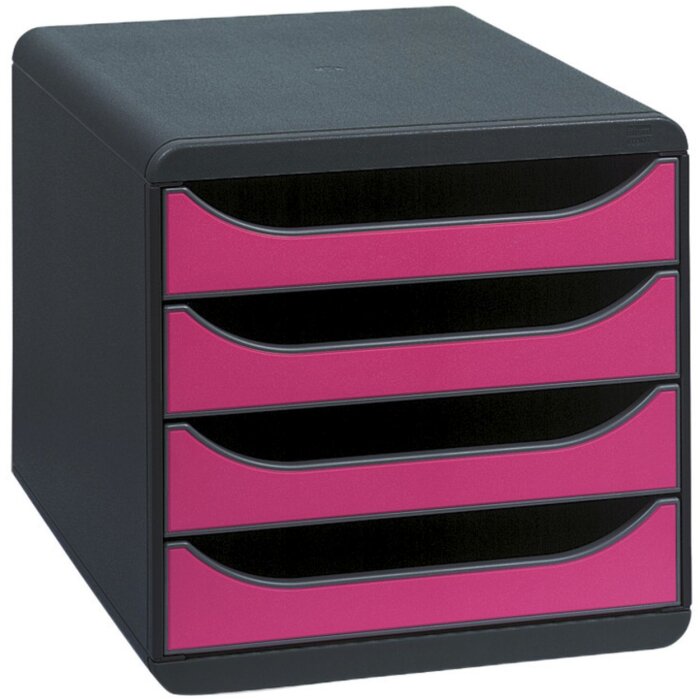 BIG-BOX Classic gris souris-framboise