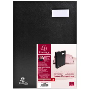 Porte-signature 24181E - 18 compartiments noir