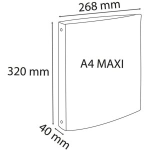 Classeur à anneaux PP 700µ 4 anneaux dos 40mm opaque Krea Cover DIN A4 assorti