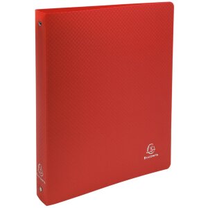 Classeur à anneaux en PP 700µ avec 4 anneaux 30mm, dos 40mm, opaque, DIN A4 extra-large rouge