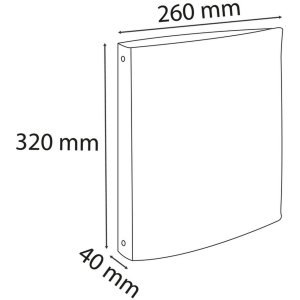 Classeur à anneaux PP A4 4 anneaux 30mm vert citron