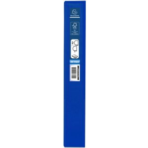 Classeur à anneaux en PP solide 2,3mm avec 2 anneaux 25mm en forme de D 47mm dos et 3 couvertures externes et 2 couvertures internes Krea Cover, DIN A4 extra large bleu