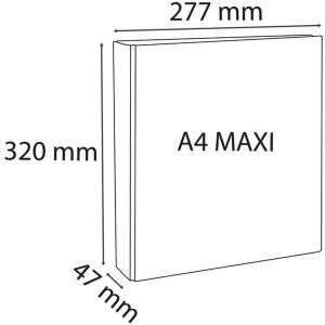 Classeur à anneaux en PP solide 2,3mm avec 2 anneaux 25mm en forme de D 47mm dos et 3 couvertures externes et 2 couvertures internes Krea Cover, DIN A4 extra large bleu