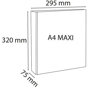 Classeur à anneaux en PP solide 2,8mm avec 4 anneaux 50mm en forme de D 78mm dos, 3 pochettes extérieures et 2 intérieures, Krea Cover, DIN A4 extra large blanc