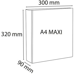 Classeur à anneaux en PP solide 2,8mm avec 4 anneaux 60mm en forme de D 90mm dos, 3 couvertures extérieures et 2 couvertures intérieures, Krea Cover, DIN A4 extra large blanc