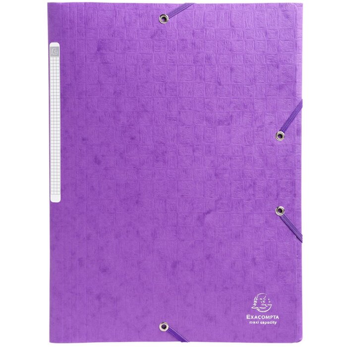 Porte-documents avec élastique et 3 rabats en carton monobloc Scotten Manila 425g Nature Future, pour format A4 Violet