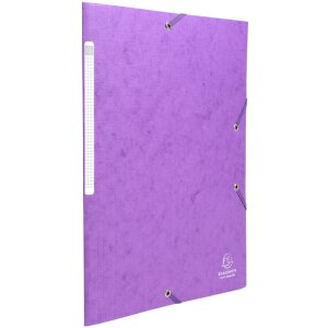 Porte-documents avec élastique et 3 rabats en carton monobloc Scotten Manila 425g Nature Future, pour format A4 Violet