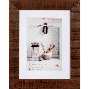 Cadre en bois Walther Home 15x20 cm brun noisette avec...