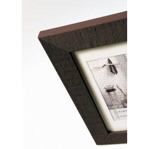 Cadre en bois Walther Home 15x20 cm brun noisette avec passe-partout 10x15 cm