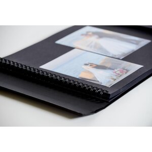 HNFD Maxi-album photo Lona noir 34,5x33 cm 100 pages noires