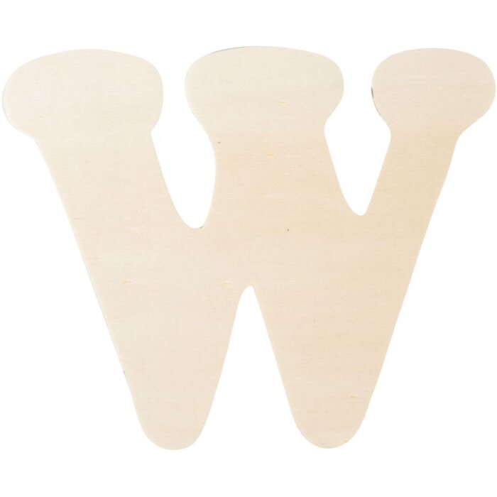 Lettre W en bois 11 cm