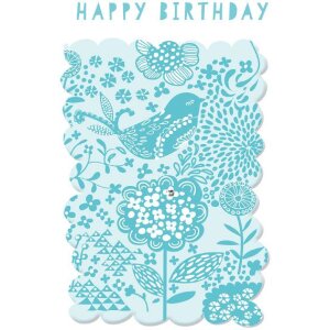 Artebene Carte Anniversaire Oiseau bleu