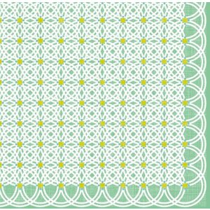 Artebene Serviettes motif cercle menthe 33x33 cm