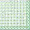 Artebene Serviettes motif cercle menthe 33x33 cm