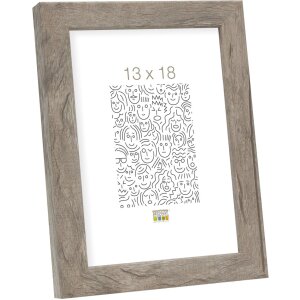 Cadre en bois S45R bloc 13x18 cm gris-beige