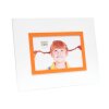 Cadre photo Deknudt S67JK 10x15 cm blanc avec bord orange