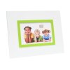 Cadre photo S67JK 13x18 cm blanc avec bord vert