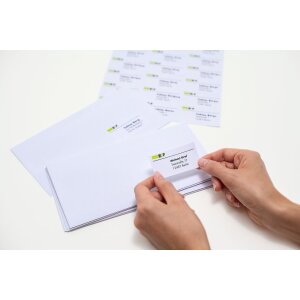 Étiquettes dadresse Premium A4 38,1x21,2 mm coins arrondis blanc papier mat 6500 pcs.