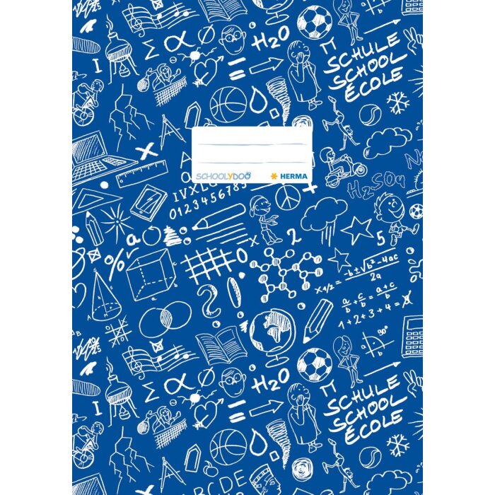 Protège-cahier A4 SCHOOLYDOO bleu