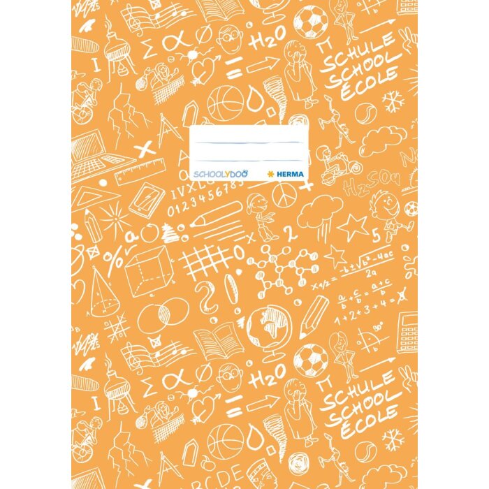 Protège-cahier A4 SCHOOLYDOO orange