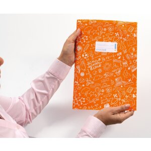 Protège-cahier A4 SCHOOLYDOO orange