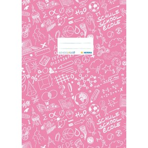 Protège-cahier A4 SCHOOLYDOO rose