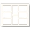 Ceanothe Passepartout blanc 40x50 cm pour 8 photos 10x15 cm