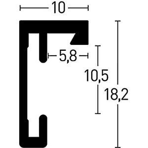 Cadre alu Nielsen C2 20x30 cm structure gris mat