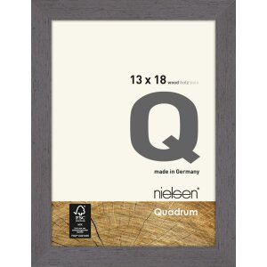 Cadre interchangeable en bois Quadrum 13x18 cm gris