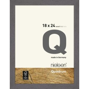 Cadre interchangeable en bois Nielsen Quadrum 18x24 cm gris