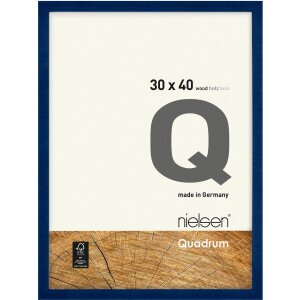 Cadre interchangeable en bois Quadrum 24x30 cm bleu