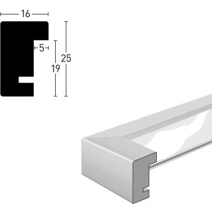 Cadre interchangeable en bois Quadrum 24x30 cm gris