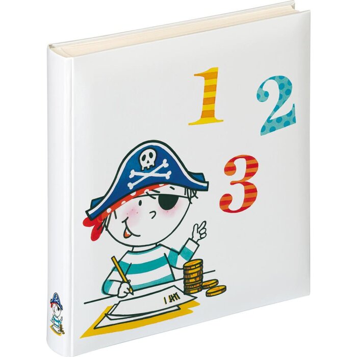 Walther album enfant école pirate 28x30,5 cm 50 pages blanches