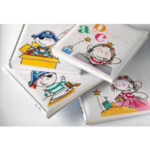 Walther album enfant école pirate 28x30,5 cm 50 pages blanches