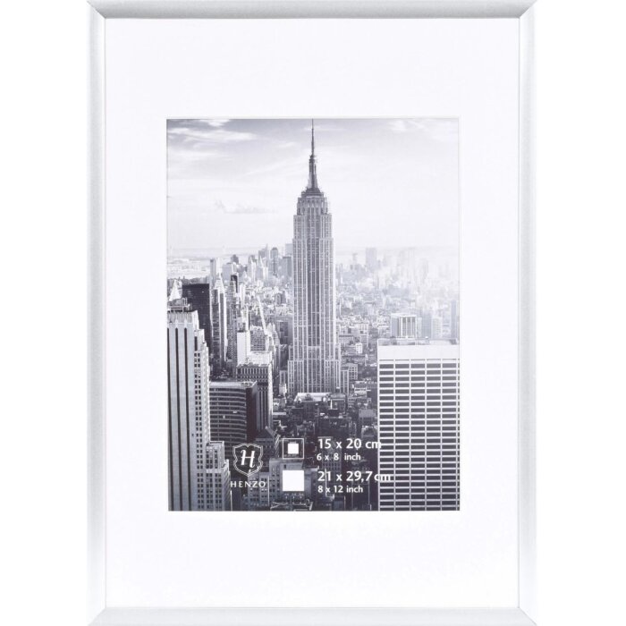 Henzo cadre alu Manhattan 21x30 cm argent DIN A4 cadre pour documents