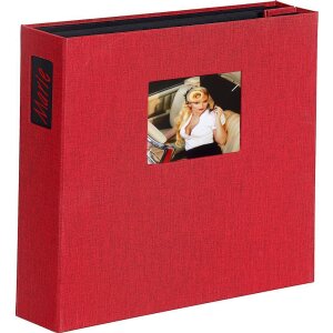 HNFD Album photo Lona rouge lin 1000 photos 34,5x33 cm...