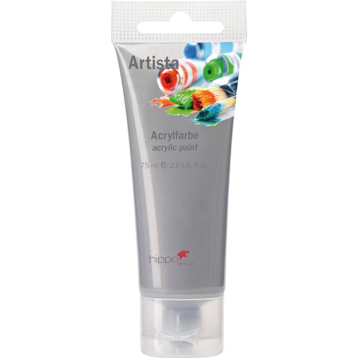 Peinture acrylique, argent, 75 ml