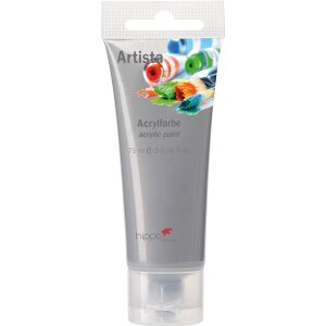 Peinture acrylique, argent, 75 ml