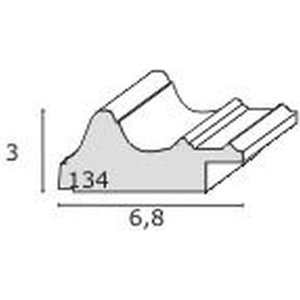 Cadre plastique Deknudt S134 ovale bord intérieur doré