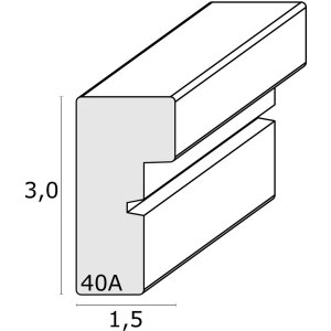 Cadre en bois S40A profilé bloc haut